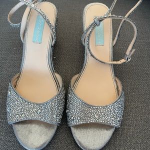 Betsy Johnson sparkle wedges!